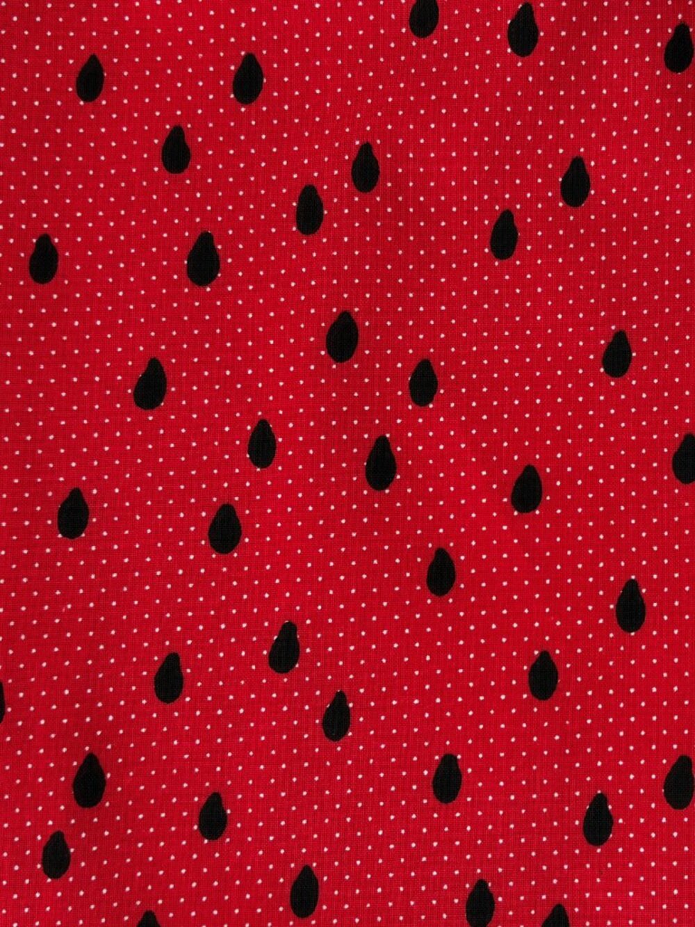 Vintage Wamsutta Watermelon Seeds Fabric Novelty Cotton 1 7/8 Yds